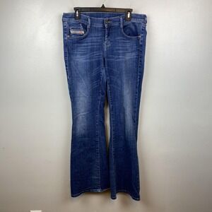 Diesel‎ Jeans Womens 32x32 Blue D-Ebbey Bootcut Flare Low Waist Stretch 086AM